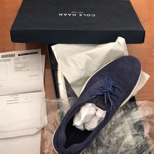 Cole Haan Grand Horizon Round Toe Suede Oxford